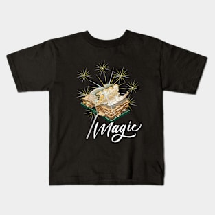 Magic Book Wand Design Kids T-Shirt